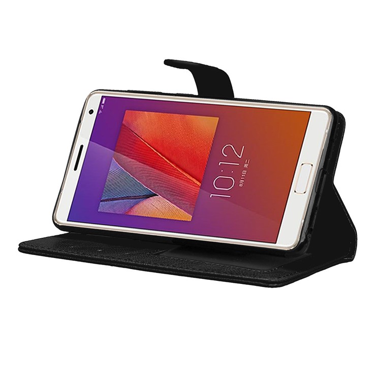 Crazy Horse Texture Wallet Leather Stand Flip Case for Lenovo ZUK Edge - Black-13