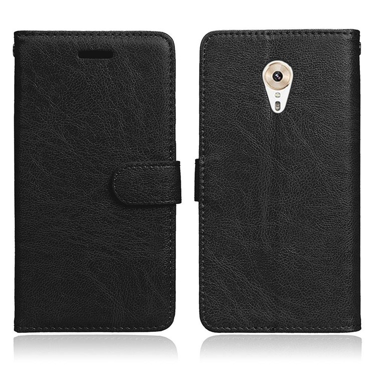 Crazy Horse Texture Wallet Leather Stand Flip Case for Lenovo ZUK Edge - Black-2