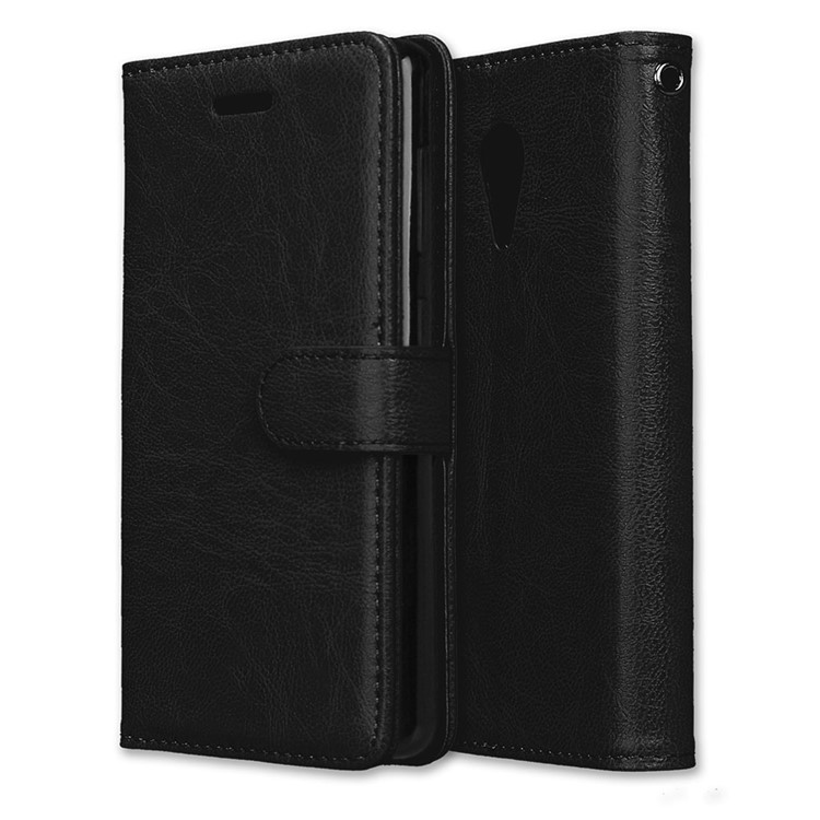 Crazy Horse Texture Wallet Leather Stand Flip Case for Lenovo ZUK Edge - Black-3