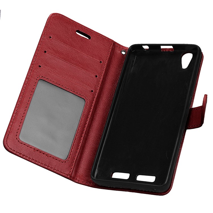 Crazy Horse Texture PU Leather Wallet Stand Flip Cover for LENOVO Lemon K10 (K10e70) - Brown-10