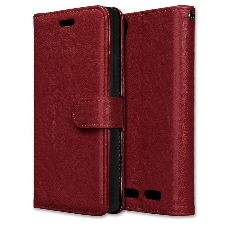Crazy Horse Texture PU Leather Wallet Stand Flip Cover for LENOVO Lemon K10 (K10e70) - Brown-3