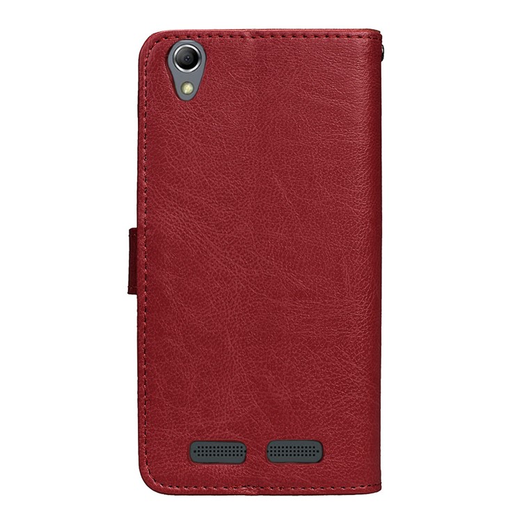 Crazy Horse Texture PU Leather Wallet Stand Flip Cover for LENOVO Lemon K10 (K10e70) - Brown-5
