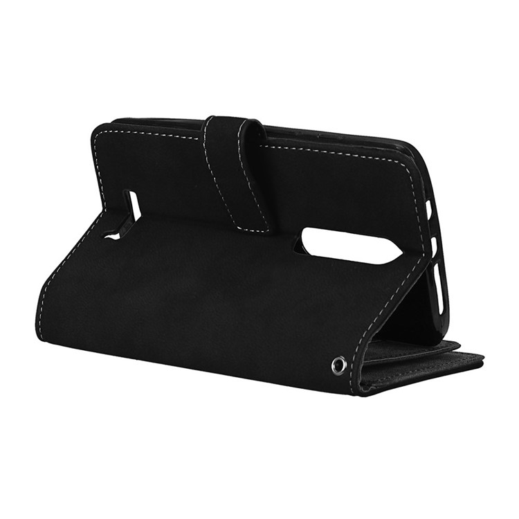 Matte Skin Leather Stand Folio Case with 9 Card Holders for Motorola Moto X Force X3 - Black-7