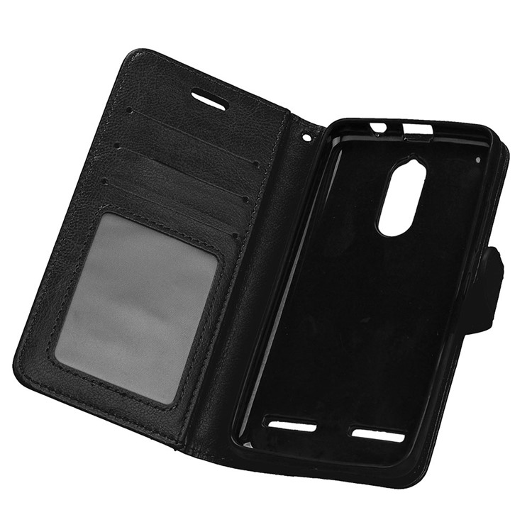 Crazy Horse Texture Stand Wallet Leather Flip Case for Lenovo K6 Power - Black-10