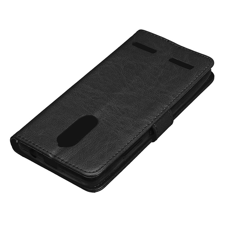 Crazy Horse Texture Stand Wallet Leather Flip Case for Lenovo K6 Power - Black-12