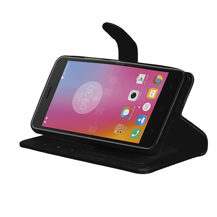 Crazy Horse Texture Stand Wallet Leather Flip Case for Lenovo K6 Power - Black-13