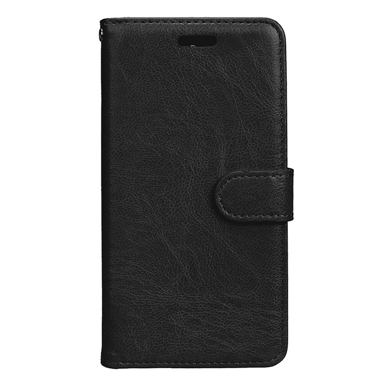 Crazy Horse Texture Stand Wallet Leather Flip Case for Lenovo K6 Power - Black-4