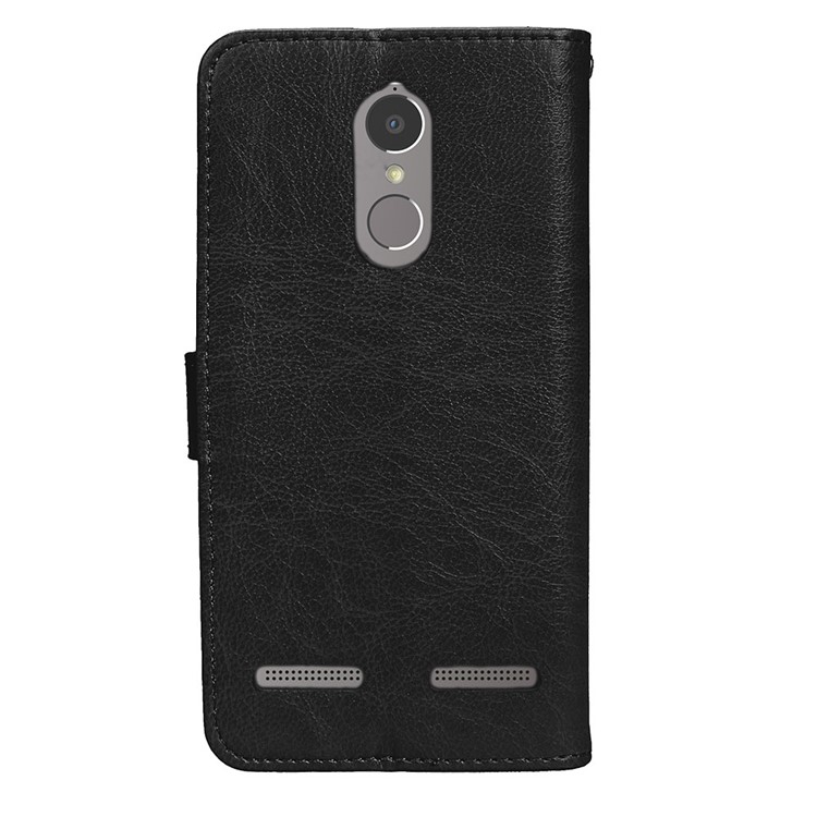 Crazy Horse Texture Stand Wallet Leather Flip Case for Lenovo K6 Power - Black-5