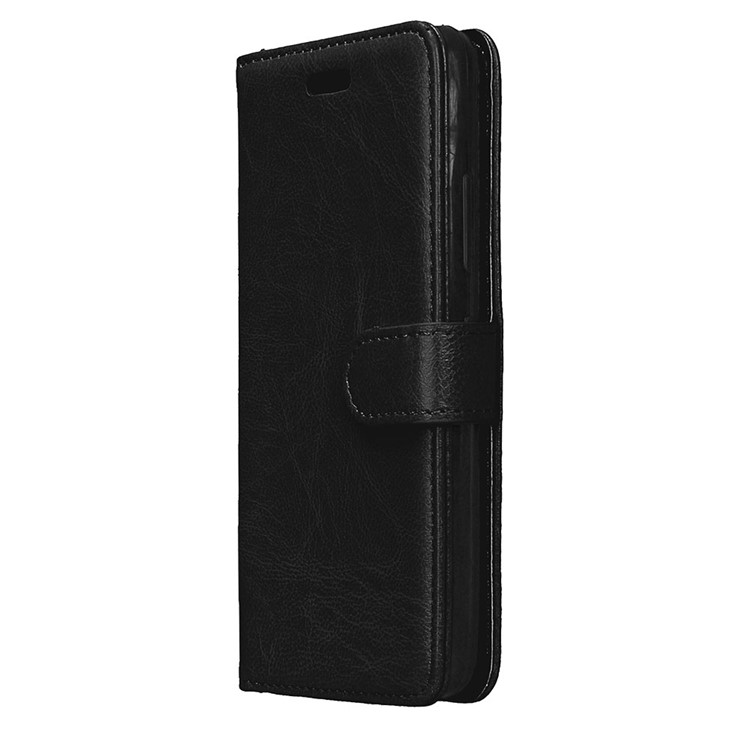 Crazy Horse Texture Stand Wallet Leather Flip Case for Lenovo K6 Power - Black-7