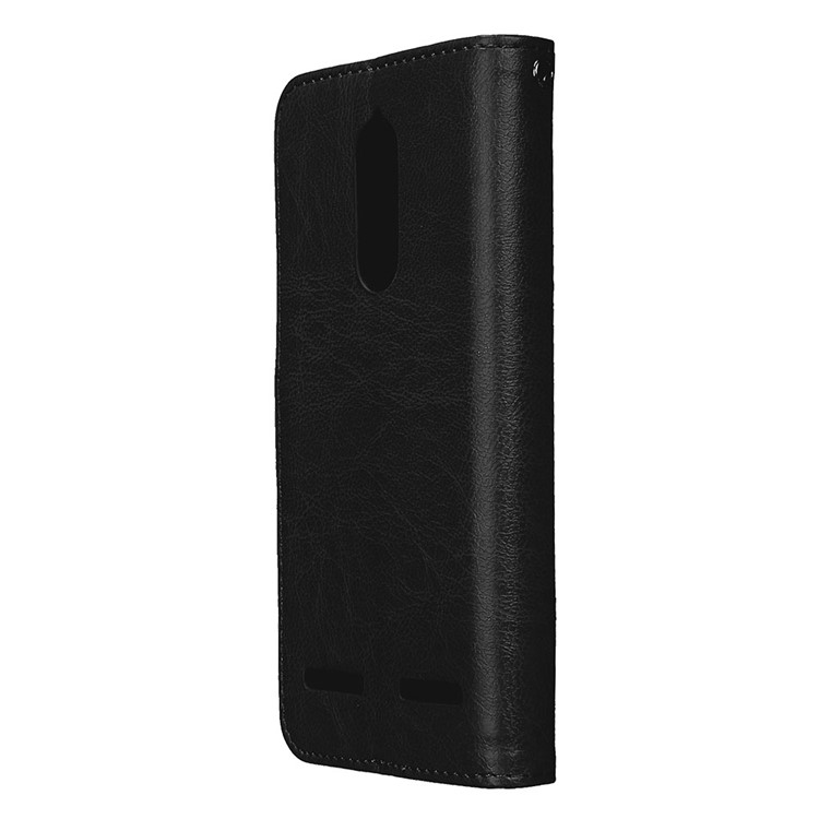 Crazy Horse Texture Stand Wallet Leather Flip Case for Lenovo K6 Power - Black-8