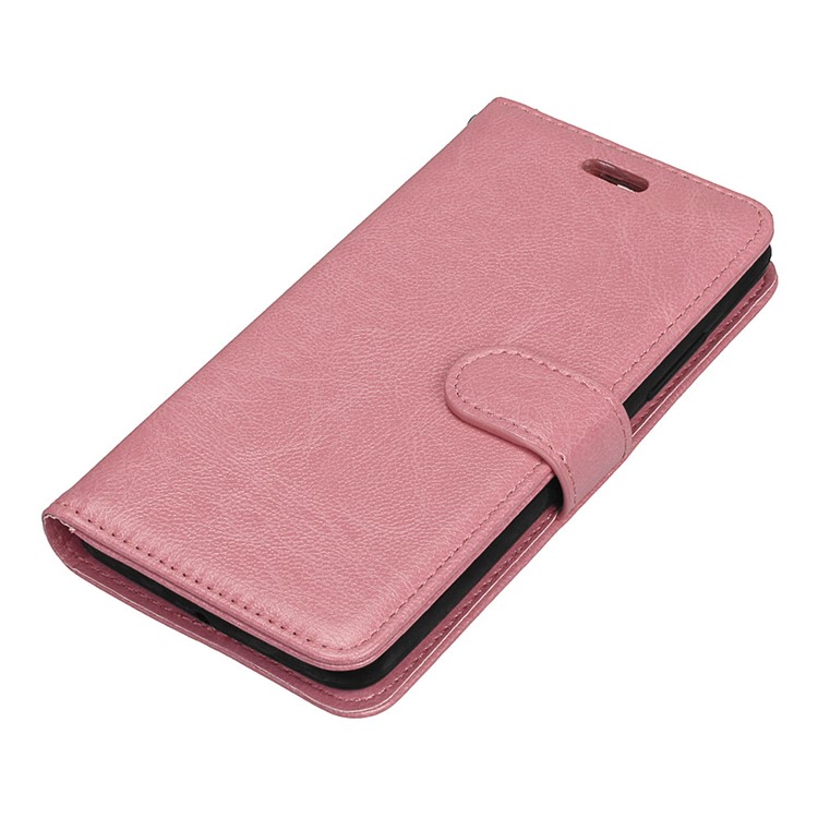 Crazy Horse Texture Stand Wallet Leather Flip Case for Lenovo K6 Power - Pink-11