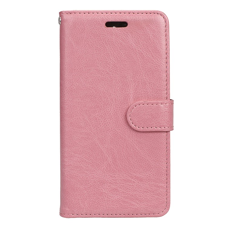 Crazy Horse Texture Stand Wallet Leather Flip Case for Lenovo K6 Power - Pink-4