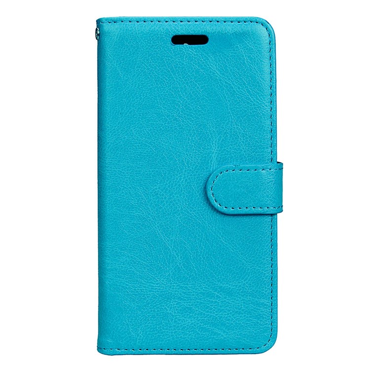 Crazy Horse Texture Stand Card Holders Leather Case Shell for Lenovo K6 Power - Blue-4