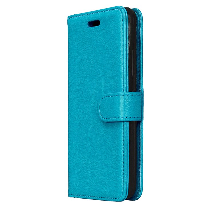 Crazy Horse Texture Stand Card Holders Leather Case Shell for Lenovo K6 Power - Blue-7