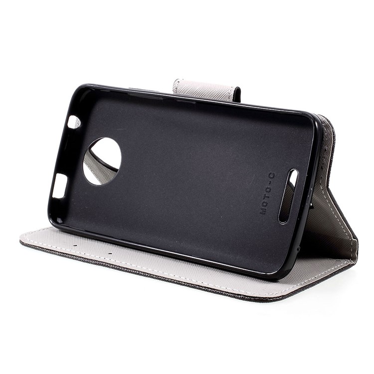 Patrón De Impresión Billetera De Cuero Soporte Para Motorola Moto C - No Toques Mi Teléfono Celular-4