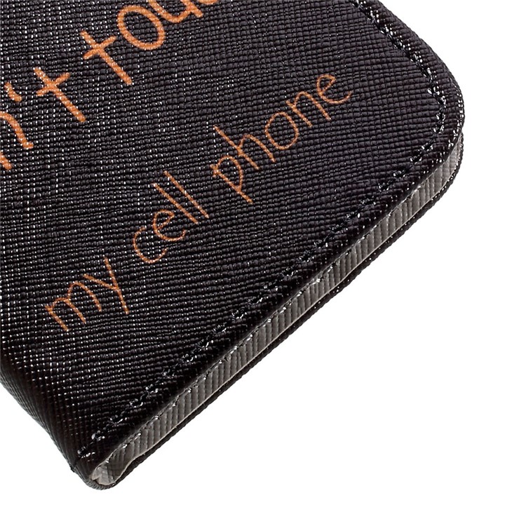Patrón De Impresión Billetera De Cuero Soporte Para Motorola Moto C - No Toques Mi Teléfono Celular-7