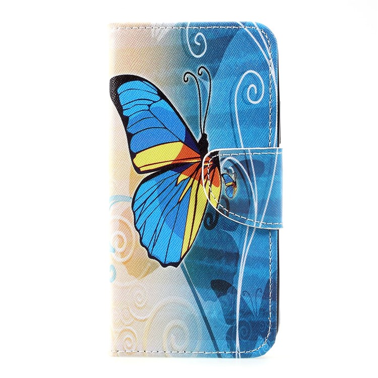 Custodia in pelle Shell Custodia in pelle per Wallet per Motorola Moto C-bello farfalla-1