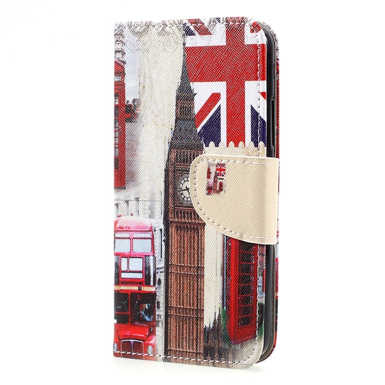 For Motorola Moto C Pattern Printing Wallet Leather Stand Case - London Elements-2