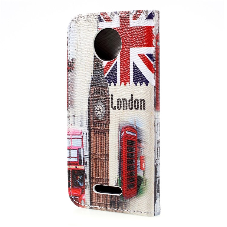 For Motorola Moto C Pattern Printing Wallet Leather Stand Case - London Elements-3