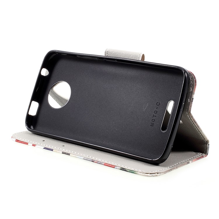 For Motorola Moto C Pattern Printing Wallet Leather Stand Case - London Elements-4