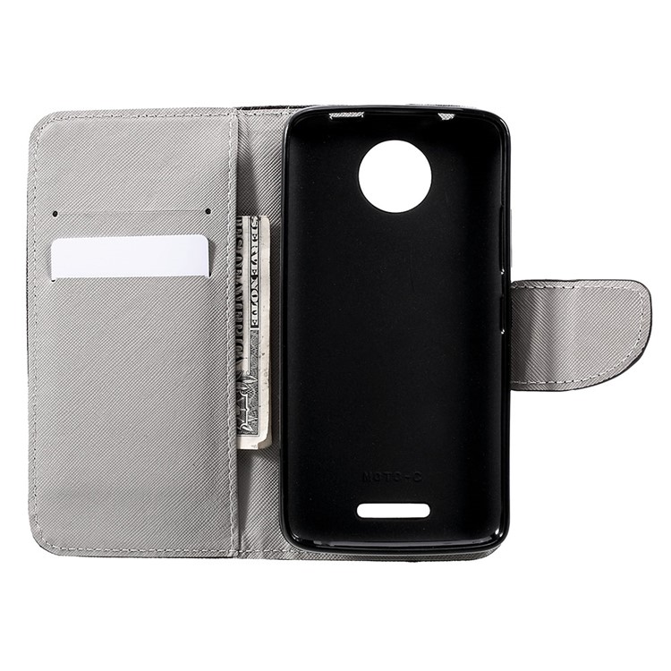 For Motorola Moto C Pattern Printing Wallet Leather Stand Case - London Elements-6
