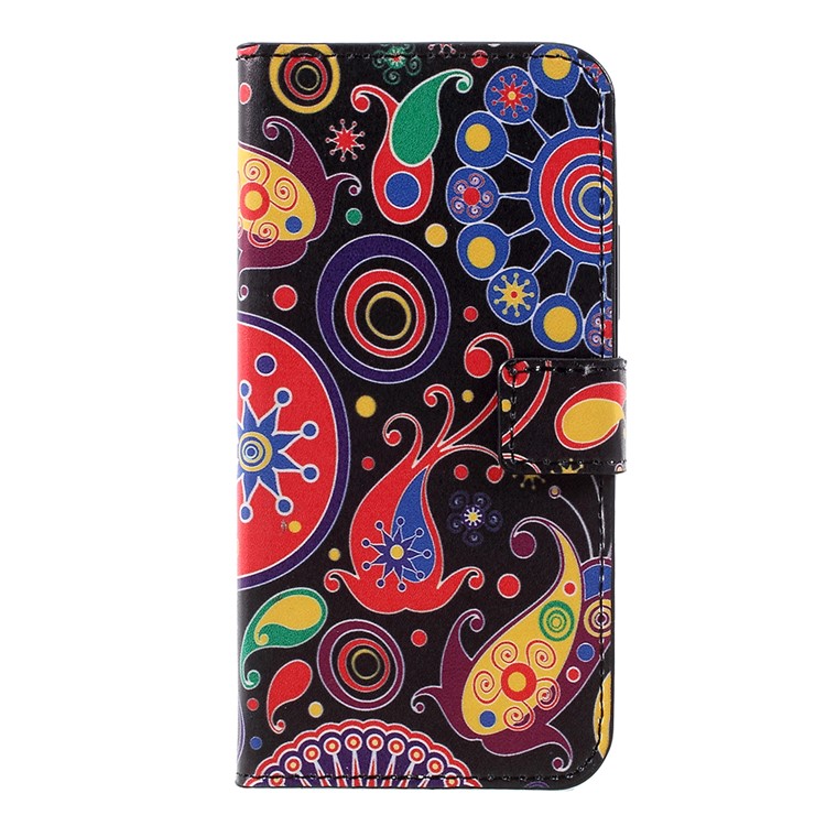 Patrón De Impresión Billetera Plegable Accesorio De Carcasa De Cuero Para Motorola Moto C - Flores De Paisley-1