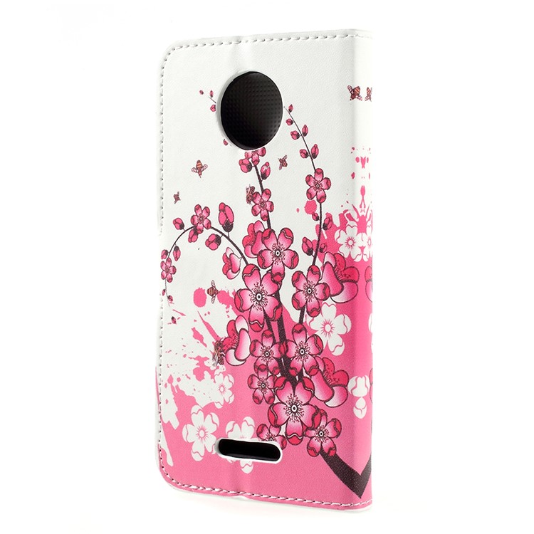 Portafogli Per Stampa Di Modelli Portafili Porta Accessori Per Moto Motorola Moto C - Fiore Di Pruno-3