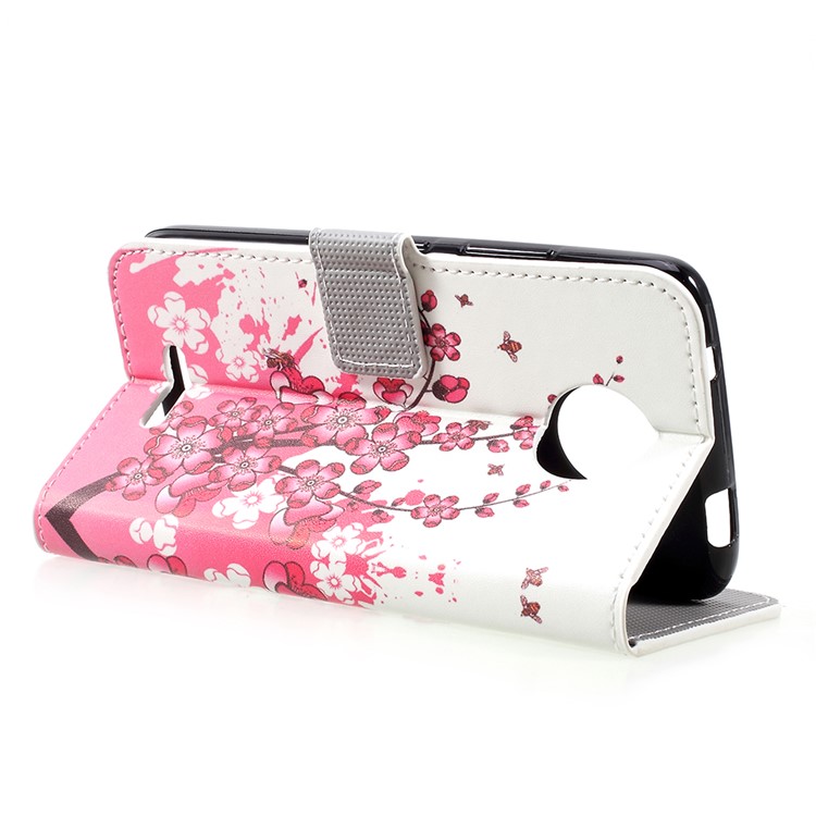 Portafogli Per Stampa Di Modelli Portafili Porta Accessori Per Moto Motorola Moto C - Fiore Di Pruno-5