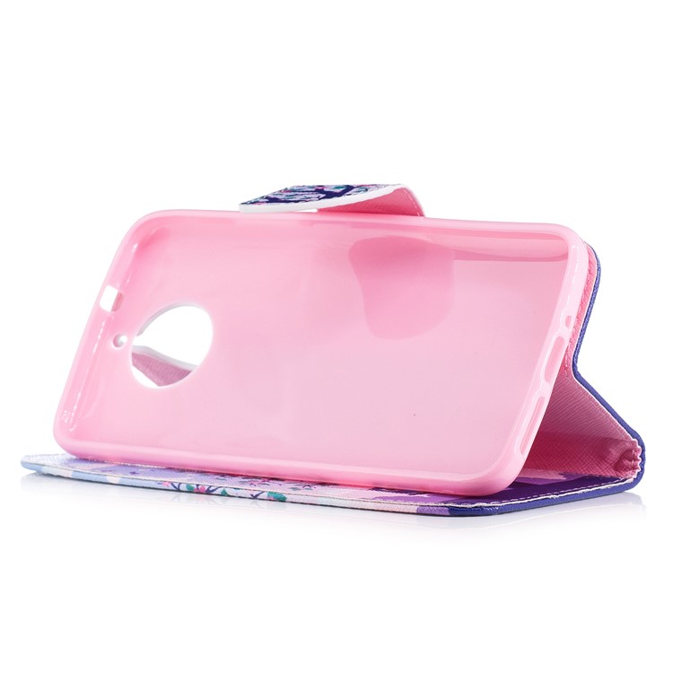 Pattern Printing PU Leather Wallet Stand Phone Case for Motorola Moto G6 - Two Swinging Owls-5