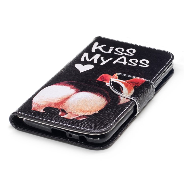 Pattern Printing PU Leather Wallet Magnetic Case for Motorola Moto G5 Plus - Kiss My Ass-6