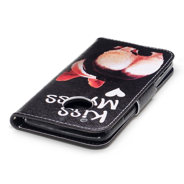 Pattern Printing PU Leather Wallet Magnetic Case for Motorola Moto G5 Plus - Kiss My Ass-7