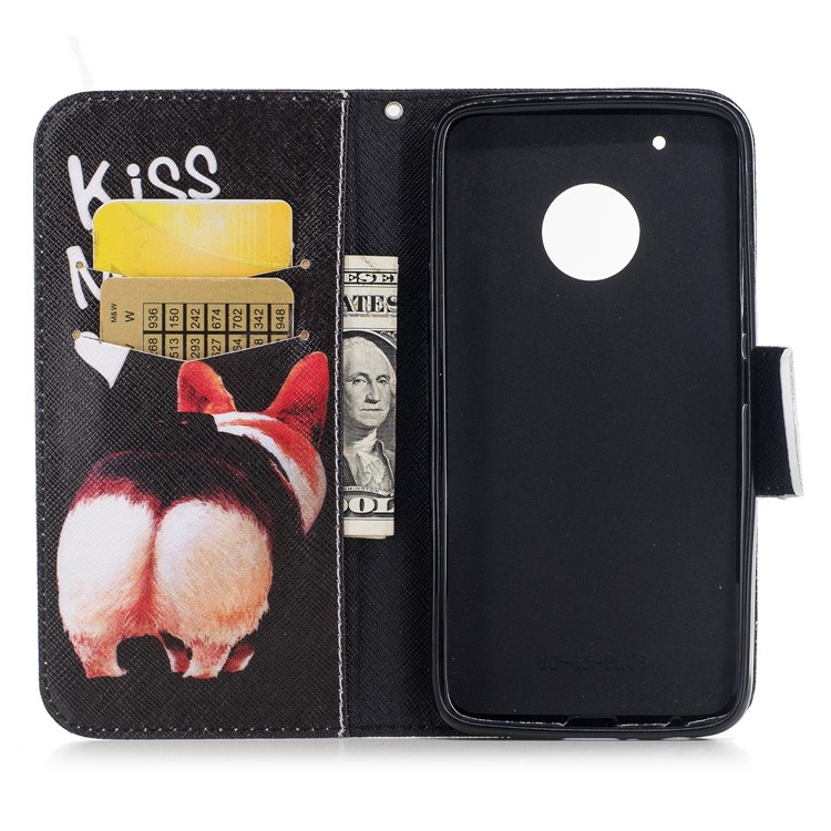 Pattern Printing PU Leather Wallet Magnetic Case for Motorola Moto G5 Plus - Kiss My Ass-8