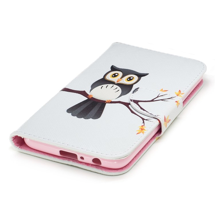 Pattern Printing Leather Wallet Cell Phone Cover with Stand for Motorola Moto G5 Plus - Owl-6