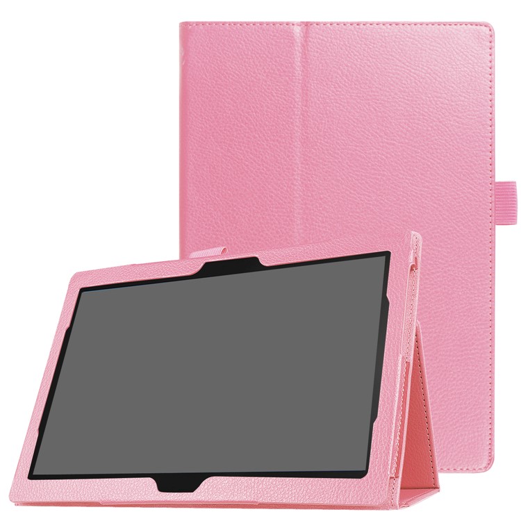 Litchi Texture Universal PU Leather Stand Protective Case for Lenovo Tab 4 10 Plus / Tab 4 10 - Pink-1