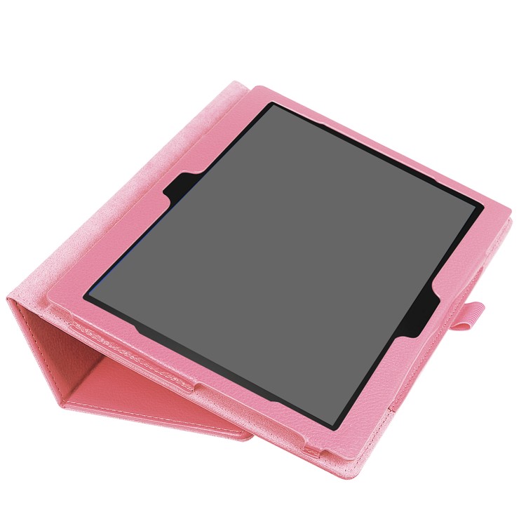 Litchi Texture Universal PU Leather Stand Protective Case for Lenovo Tab 4 10 Plus / Tab 4 10 - Pink-6