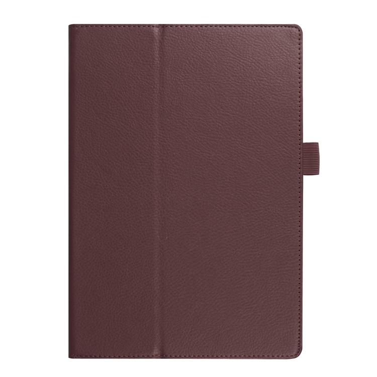 Litchi Grain PU Leather Stand Universal Cover Case for Lenovo Tab 4 10 Plus / Tab 4 10 - Brown-2