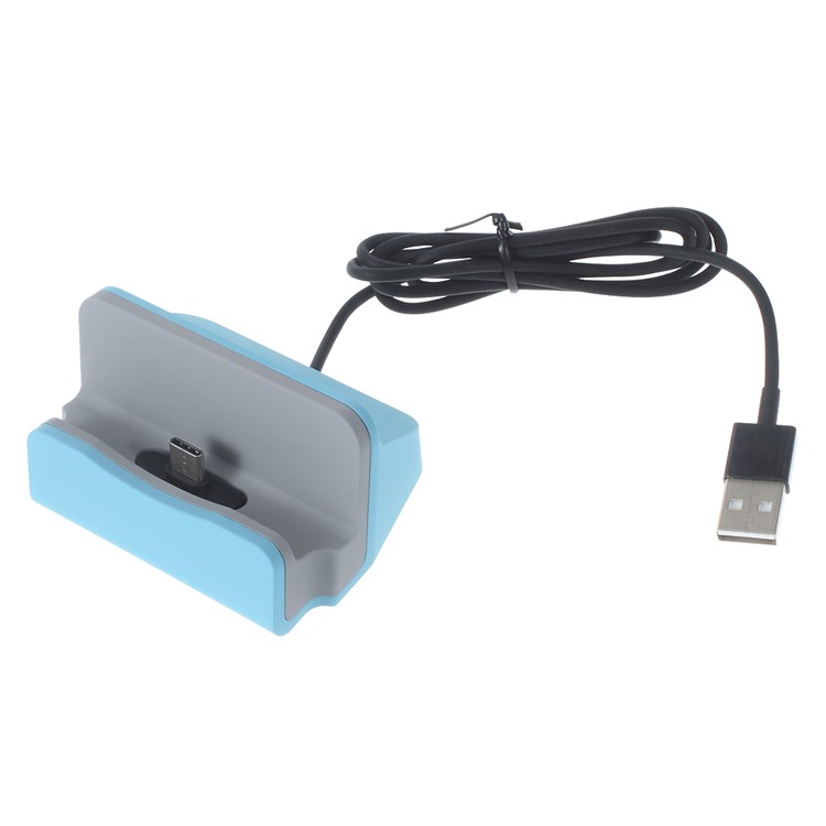 Station D'accueil De Synchronisation De Type USB C-charge Pour Oneplus Deux, Letv 1s, Huawei Nexus 6P - Bleu-2
