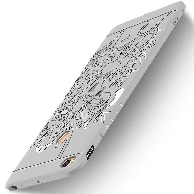 Para Xiaomi Mi Max 2 TPU Todos-Capa de proteção de telefone embrulhada - Dargon / branco-1