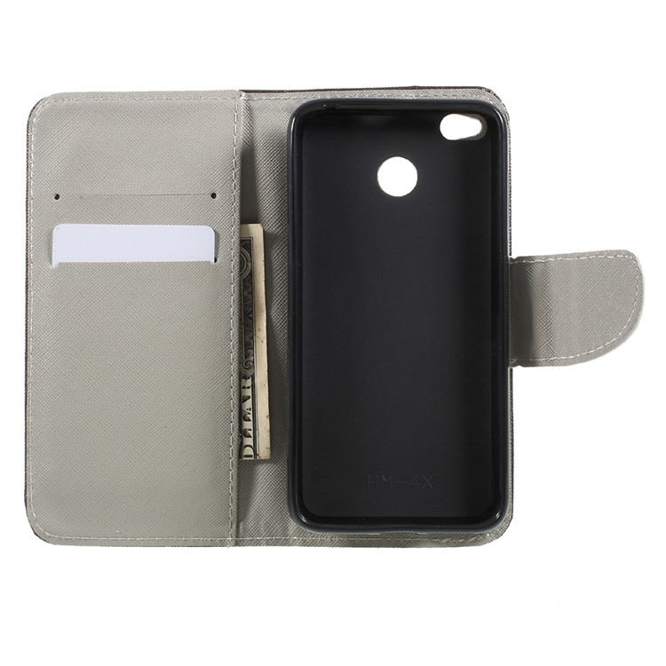 Patterned Cross Texture Wallet Leather Stand Mobile Case for Xiaomi Redmi Note 4X - DON'T TOUCH MY PHONE-6