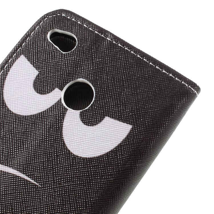 Patterned Cross Texture Wallet Leather Stand Mobile Case for Xiaomi Redmi Note 4X - DON'T TOUCH MY PHONE-8