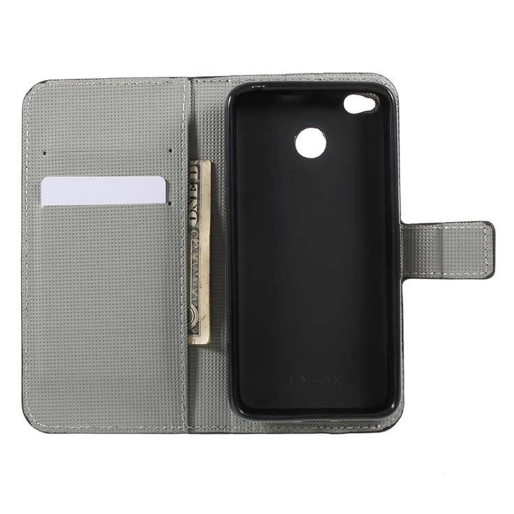 Patterned Leather Wallet Stand Case for Xiaomi Redmi 4X - Vintage US American Flag-6