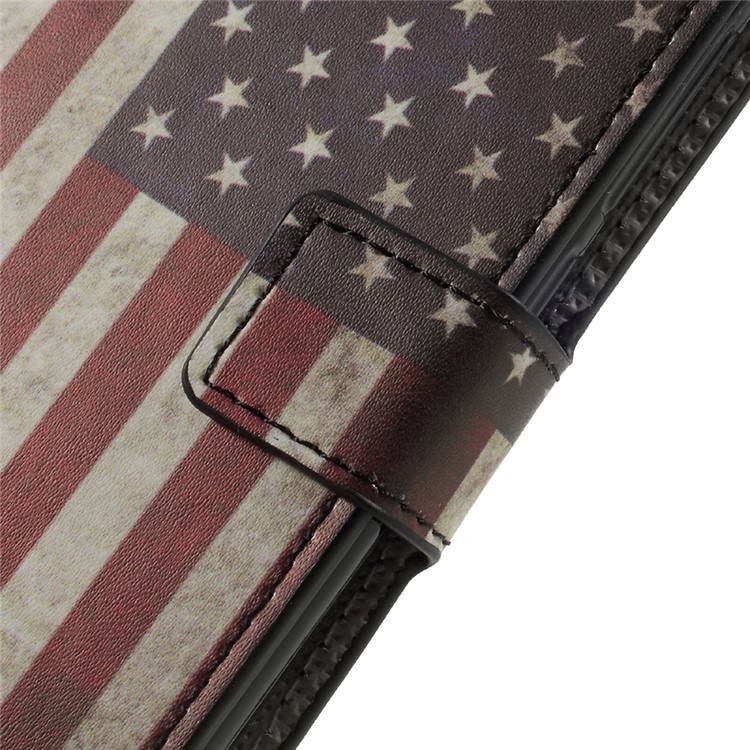 Patterned Leather Wallet Stand Case for Xiaomi Redmi 4X - Vintage US American Flag-9
