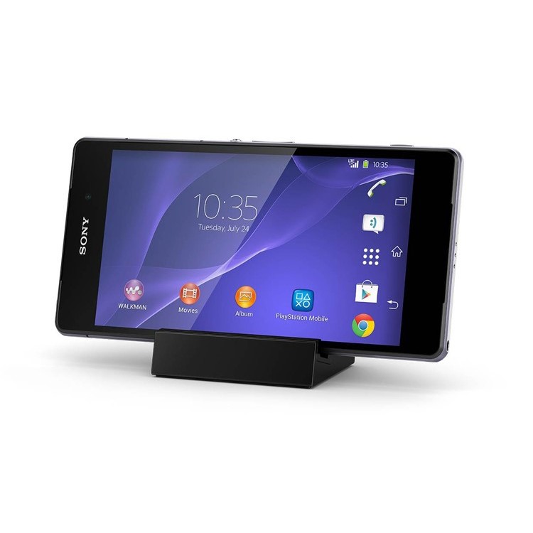 Desktop Magnetic Lade Dock Cradle Stand für Sony Xperia Z2 D6502 D6503 - Schwarz-2