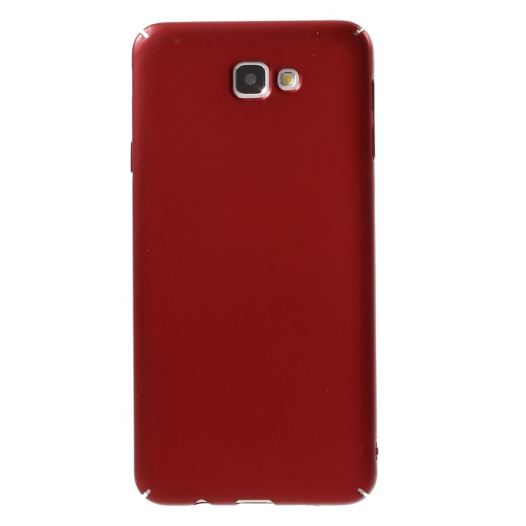 Matte Anti-fingerprint Hard Phone Accessory Case for Samsung Galaxy J7 Prime/On7 2016 - Red-2