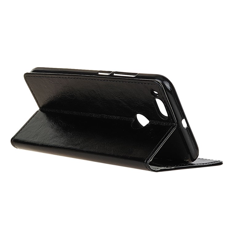 Crazy Horse Stand Wallet Leather Cell Phone Casing for Xiaomi Mi 5X - Black-4