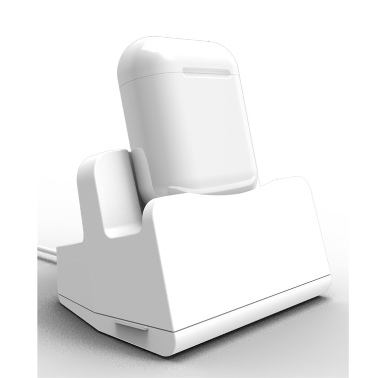 Universal Charging Dock Station Stand for AirPods / iPhone 8 Plus / 8 / 7 Plus Etc - White-6