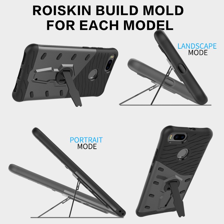 Armor Kickstand PC + TPU Hybrid Phone Case for Xiaomi Mi 5X / A1 - Grey-13