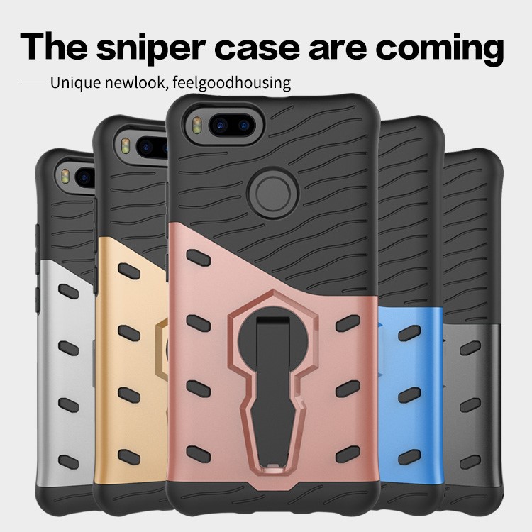 Armor Kickstand PC + TPU Hybrid Phone Case for Xiaomi Mi 5X / A1 - Grey-14