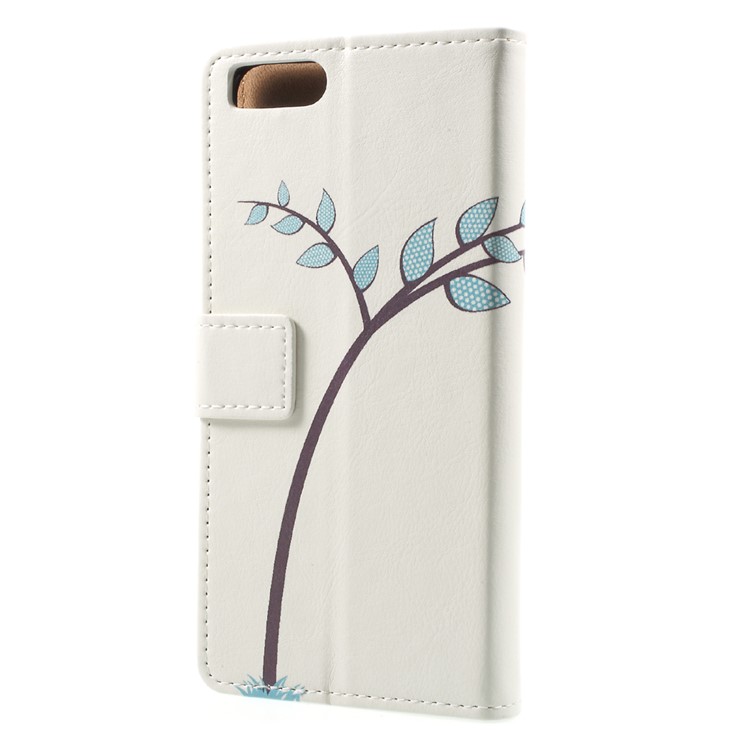 Pattern Printing Leather Wallet Stand Case for Xiaomi Redmi Note 3 / Note 3 Pro - Two Owls on the Tree Branch-2