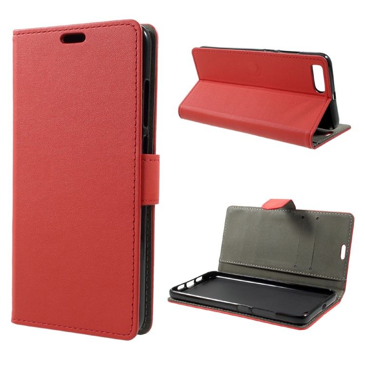 PU Leather Wallet Stand Cellphone Case for Xiaomi Redmi Note 3 / Note 3 Pro - Red-1